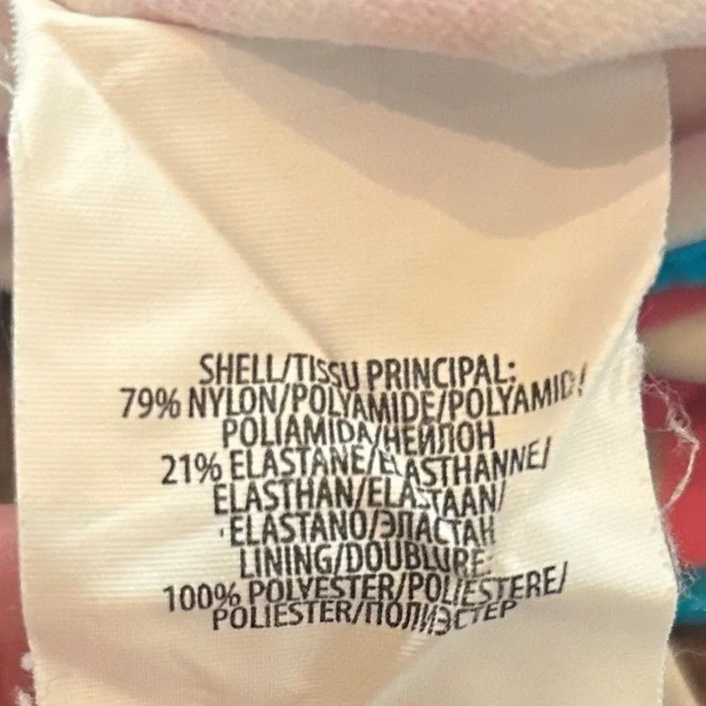 Ralph Lauren Baby Girls Pink Striped Ruffle Butt Big Pony One Piece Swimsuit 12M